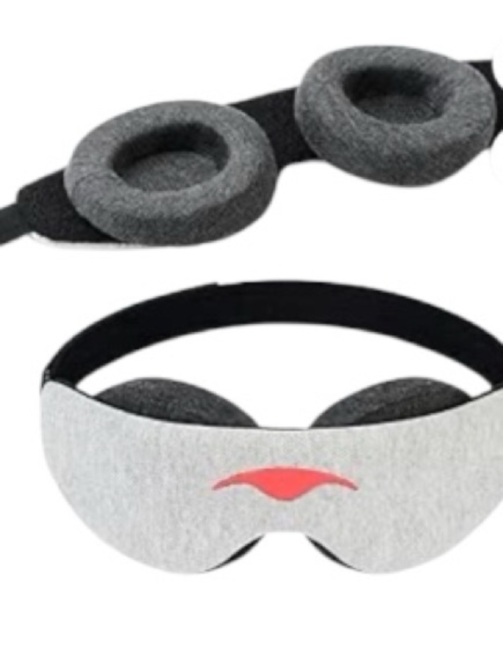 Manta Slim Sleep Mask – Ultra-Light Blackout with Adjustable Eye Cups, Grey, NWT